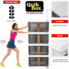dbest products Quik Box - Bacs de rangement empilables de 72 litres avec portes, conteneur pliable et organisateur parfait pour n'importe quelle maison