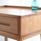 GDFStudio Taylor Tables de toilette compactes en bois massif de 23,62 po de largeur avec tiroir divisé