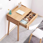 GDFStudio Taylor Tables de toilette compactes en bois massif de 23,62 po de largeur avec tiroir divisé
