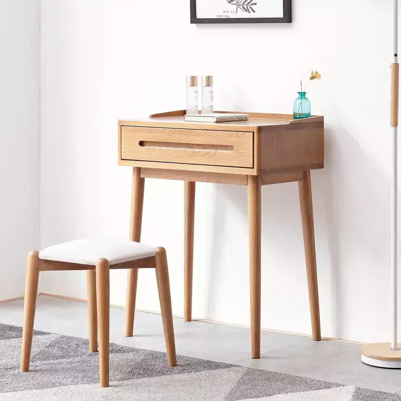 GDFStudio Taylor Tables de toilette compactes en bois massif de 23,62 po de largeur avec tiroir divisé