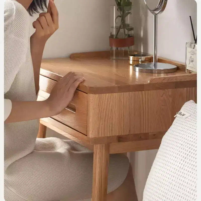 GDFStudio Taylor Tables de toilette compactes en bois massif de 23,62 po de largeur avec tiroir divisé