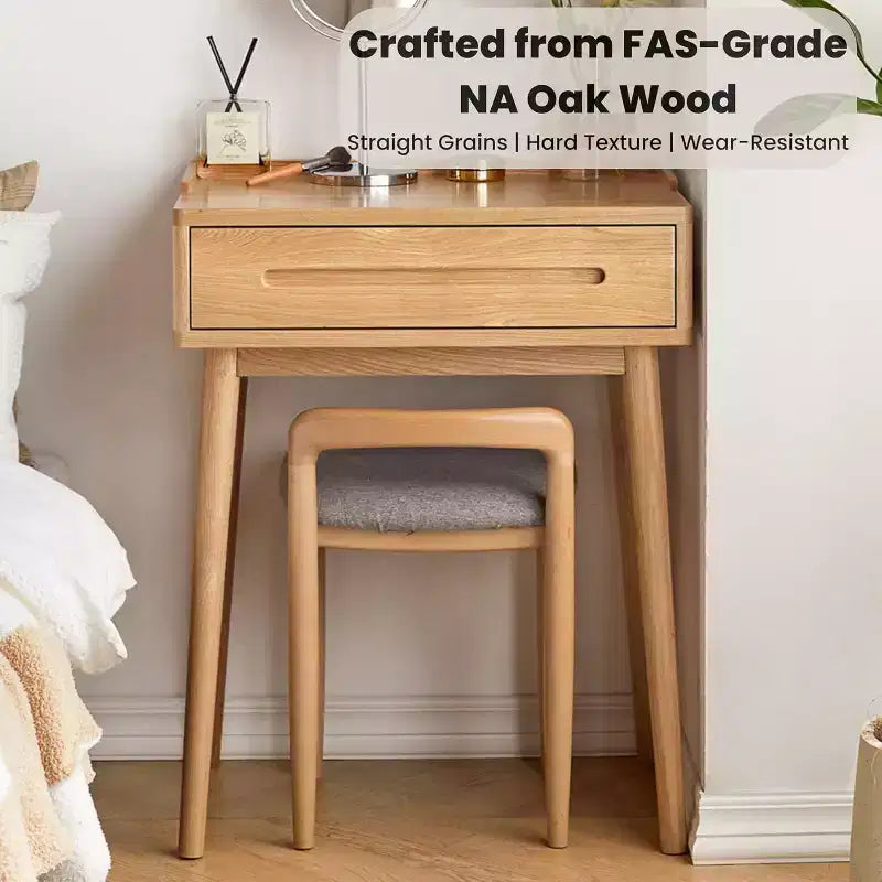 GDFStudio Taylor Tables de toilette compactes en bois massif de 23,62 po de largeur avec tiroir divisé