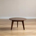 GDFStudio Quincy Table basse ronde en bois de chêne massif 23,62 po