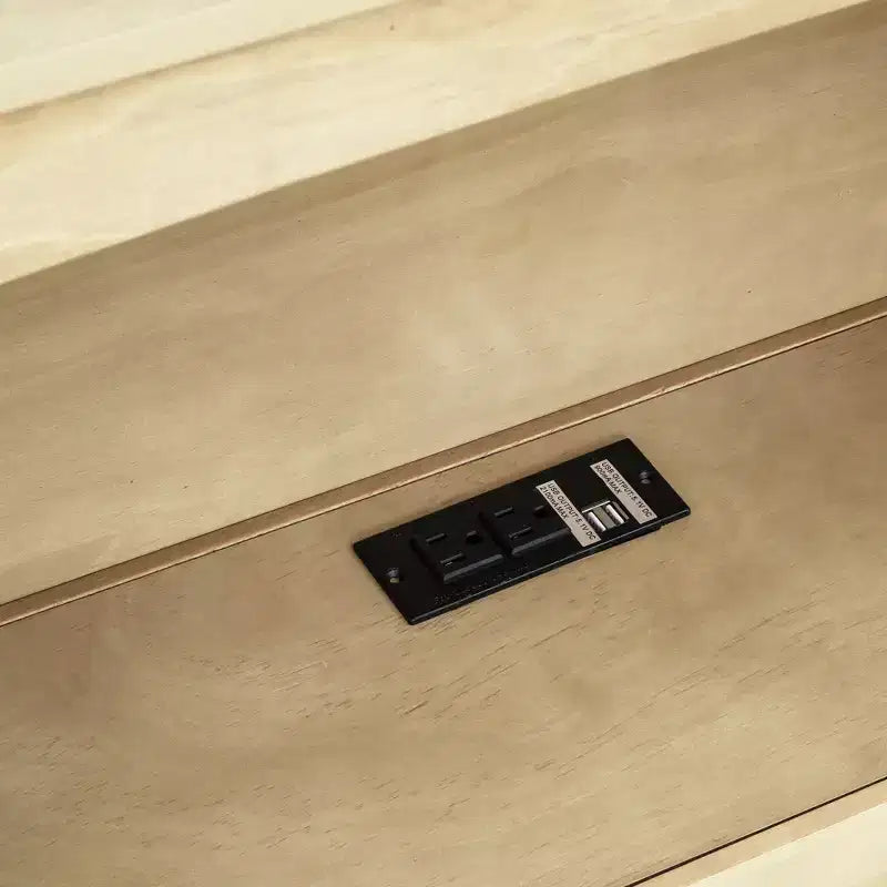 Lit de repos jumeau Whisen avec deux tiroirs de rangement, des armoires de rangement et des ports USB