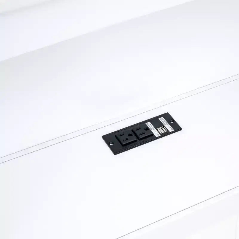 Lit de repos jumeau Whisen avec deux tiroirs de rangement, des armoires de rangement et des ports USB