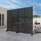 Paravent 6 pans en acier galvanisé noir occultant | 183H x 120W x 40P cm