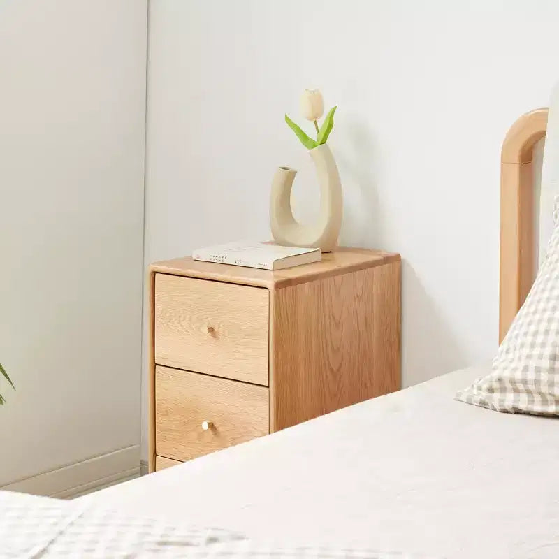 Commode Moderne Pour Chambre, Table de Chevet à 3 Tiroirs, Grand Meuble en Bois de Chêne, Commode Fine pour Enfants pour Armoires de Maison, Salon, Chambre à Coucher