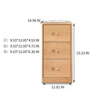 Commode Moderne Pour Chambre, Table de Chevet à 3 Tiroirs, Grand Meuble en Bois de Chêne, Commode Fine pour Enfants pour Armoires de Maison, Salon, Chambre à Coucher
