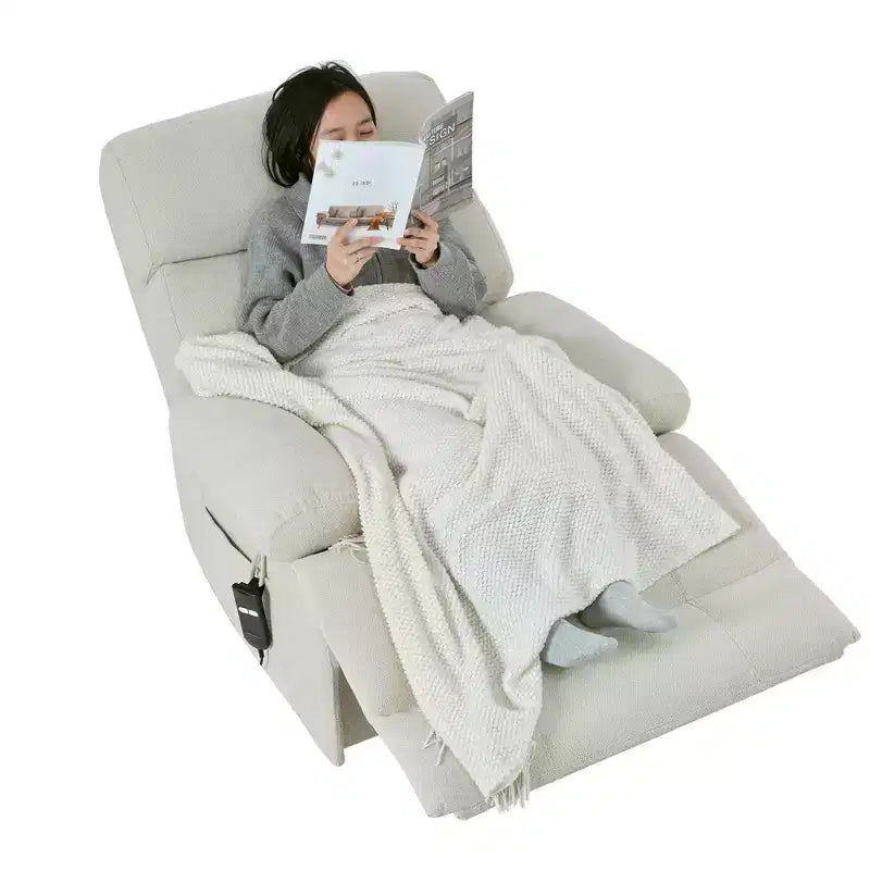 Fauteuil inclinable électrique surdimensionné, Fauteuil inclinable réglable pour personnes âgées, Fauteuil inclinable avec télécommande et poche latérale - ModernLuxe