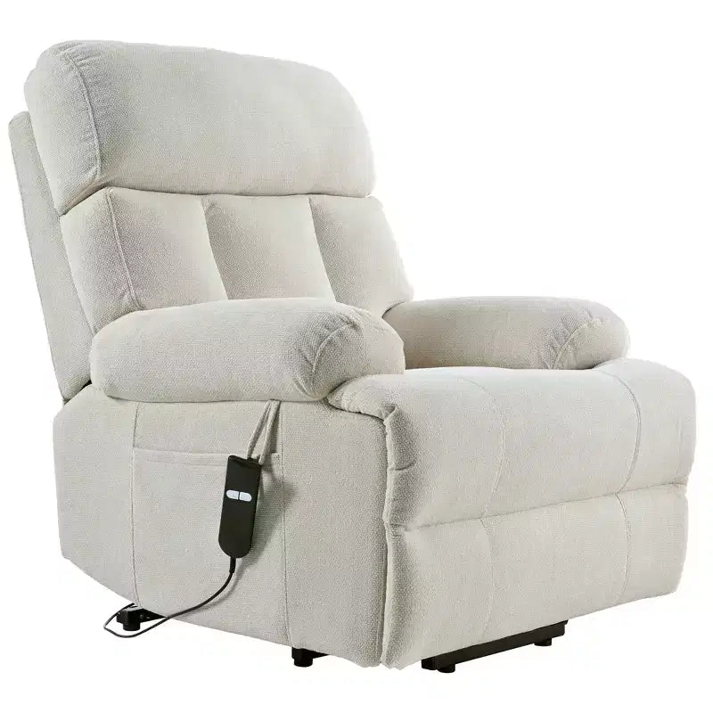 Fauteuil inclinable électrique surdimensionné, Fauteuil inclinable réglable pour personnes âgées, Fauteuil inclinable avec télécommande et poche latérale - ModernLuxe