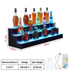 Présentoir mural 3 couches 60 pouces avec télécommande - Éclairage LED dynamique
