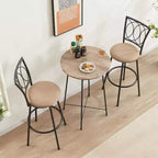 Tabourets de bar VECELO réglables en hauteur (lot de 2), tabourets de comptoir pivotants 24/29 po avec siège rembourré, chaises de bistrot/pub en acier
