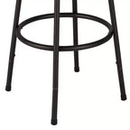 Tabourets de bar VECELO réglables en hauteur (lot de 2), tabourets de comptoir pivotants 24/29 po avec siège rembourré, chaises de bistrot/pub en acier