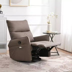 Fauteuil inclinable à bascule en PU, inclinable à bascule rotatif et coulissant à 300 degrés pour bébé, petit fauteuil inclinable à bascule et rotatif moderne pour chambre à coucher
