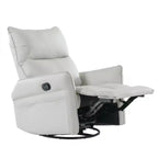 Fauteuil inclinable à bascule en PU, inclinable à bascule rotatif et coulissant à 300 degrés pour bébé, petit fauteuil inclinable à bascule et rotatif moderne pour chambre à coucher
