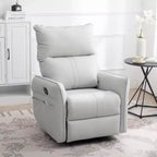 Fauteuil inclinable à bascule en PU, inclinable à bascule rotatif et coulissant à 300 degrés pour bébé, petit fauteuil inclinable à bascule et rotatif moderne pour chambre à coucher