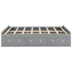 Lit Plateforme Queen Size en Bois, Cadre de Lit avec 6 Tiroirs - ModernLuxe