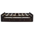 Lit Plateforme Queen Size en Bois, Cadre de Lit avec 6 Tiroirs - ModernLuxe