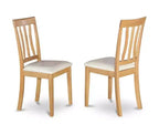 HomeStock Chaises de Salle à Manger Antiques, Assise en Bois, Dossier à Lattes, Lot de 2
