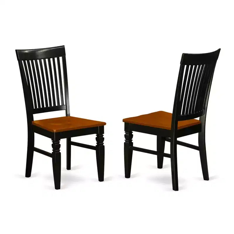 Chaise de salle à manger HomeStock Renaissance Rhapsody en bois avec dossier à lattes