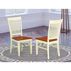 Chaise de salle à manger HomeStock Renaissance Rhapsody en bois avec dossier à lattes