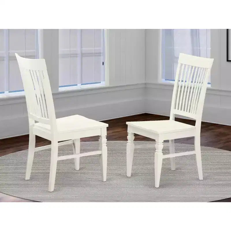 Chaise de salle à manger HomeStock Renaissance Rhapsody en bois avec dossier à lattes