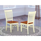 Chaise de salle à manger HomeStock Renaissance Rhapsody en bois avec dossier à lattes