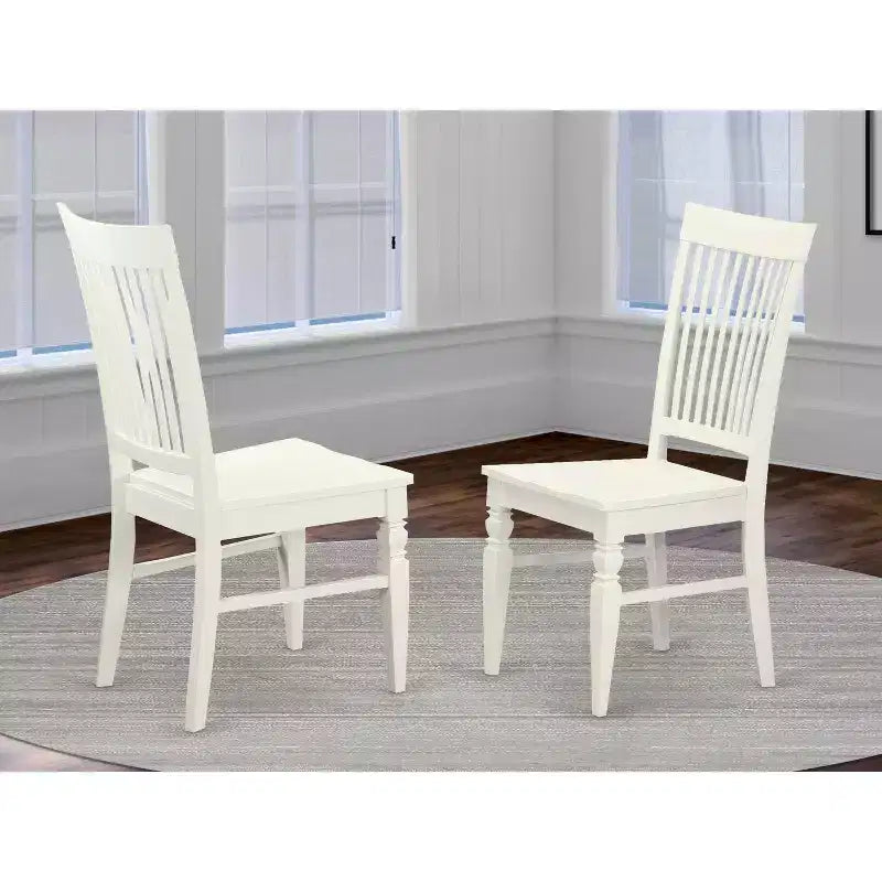 Chaise de salle à manger HomeStock Renaissance Rhapsody en bois avec dossier à lattes