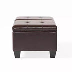 Christopher Knight Home Camilla Ottoman de rangement double en similicuir contemporain