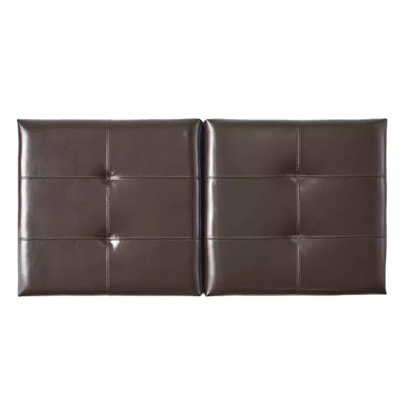 Christopher Knight Home Camilla Ottoman de rangement double en similicuir contemporain