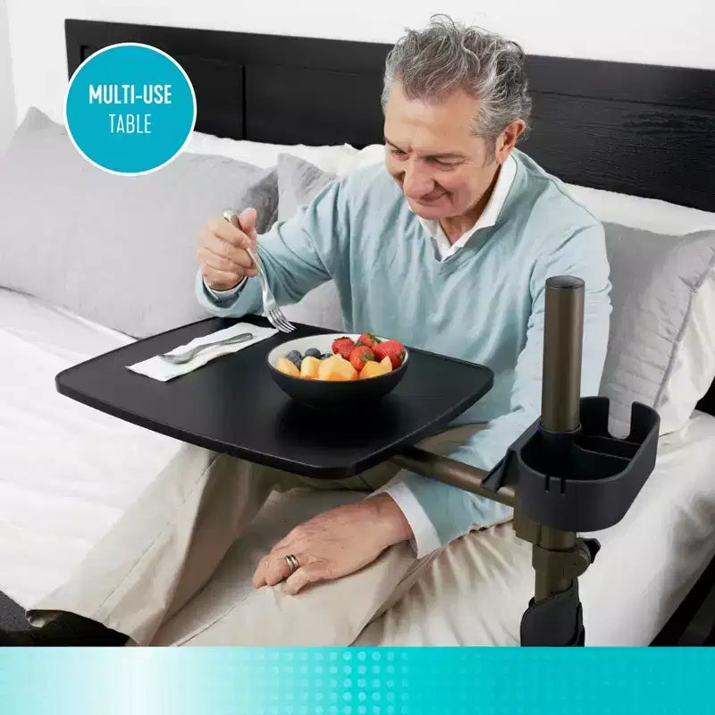 Table de lit Signature Life Freedom, grande table de chevet pivotante et bureau pour ordinateur portable, noir