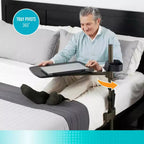 Table de lit Signature Life Freedom, grande table de chevet pivotante et bureau pour ordinateur portable, noir