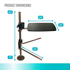 Table de lit Signature Life Freedom, grande table de chevet pivotante et bureau pour ordinateur portable, noir