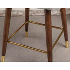 Tabouret de comptoir Roundhill Furniture Nevis de style moderne du milieu du siècle en similicuir touffeté avec garniture cloutée, blanc, ensemble de 2