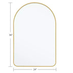 Gold Finish Aluminum Arch Mirror 91x61cm