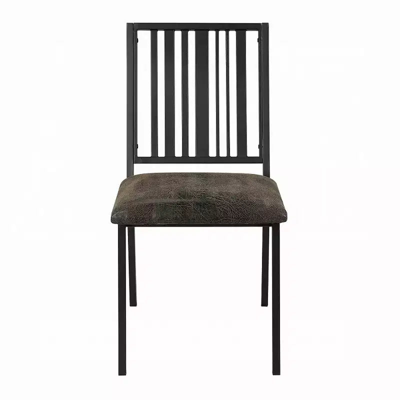 Lot de 2 chaises d'appoint Simplement Détente en similicuir et métal noires
