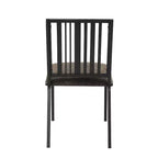 Lot de 2 chaises d'appoint Simplement Détente en similicuir et métal noires