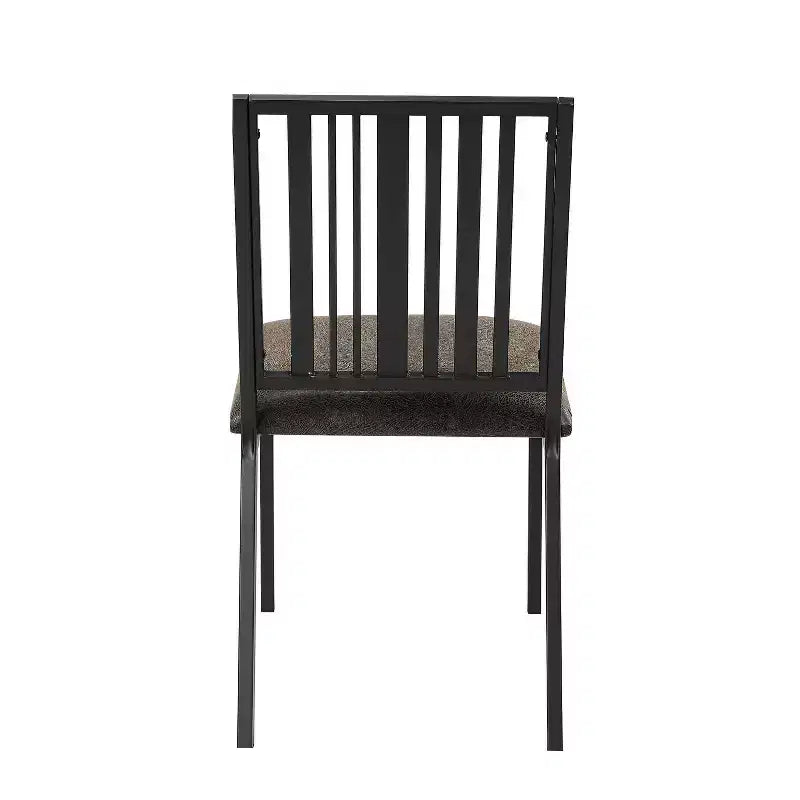 Lot de 2 chaises d'appoint Simplement Détente en similicuir et métal noires