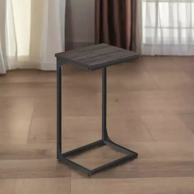 LEDREM TV Trays Lot de 2 tables d'appoint en C pour canapé Lot de 2 tables d'appoint en C qui se glissent sous le canapé
