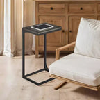 LEDREM TV Trays Lot de 2 tables d'appoint en C pour canapé Lot de 2 tables d'appoint en C qui se glissent sous le canapé