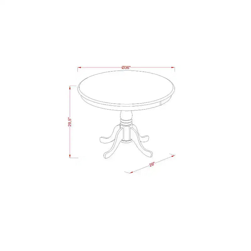 Ensemble Table et Chaises de Salle à Manger HomeStock Pour 2 Table de Cuisine sur Pied Central