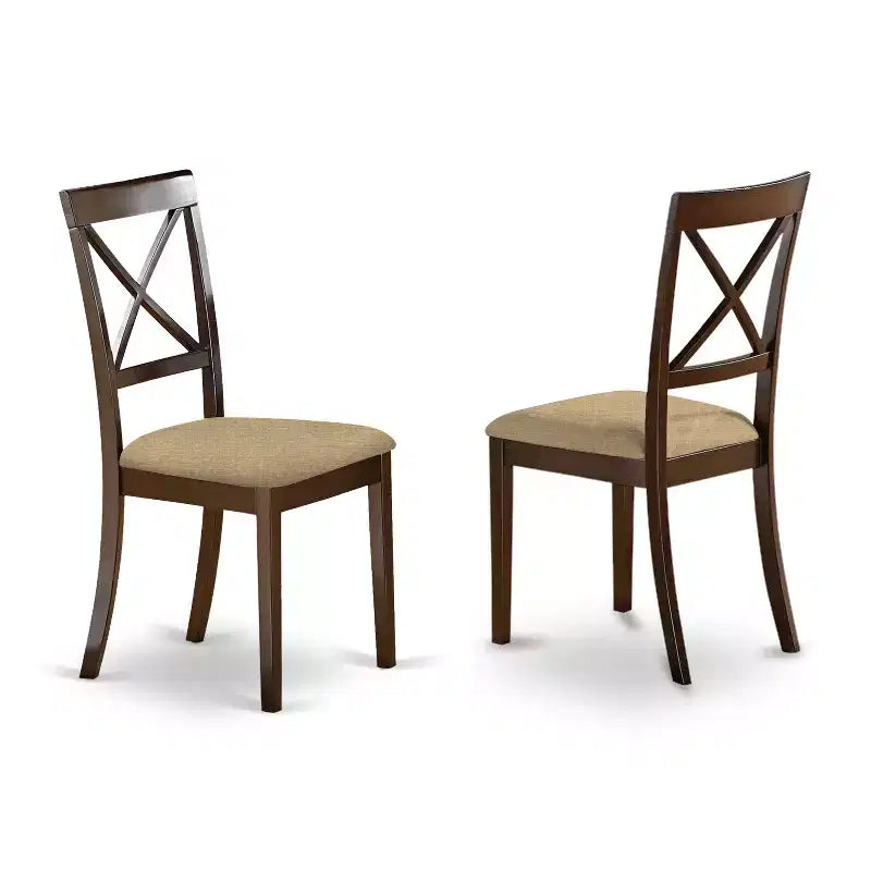 Ensemble de salle à manger Parfait, table carrée avec chaises de cuisine, finition cappuccino