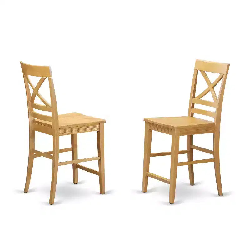 Ensemble Table et Chaises de Bar Carrées en Bois Dur Asiatique