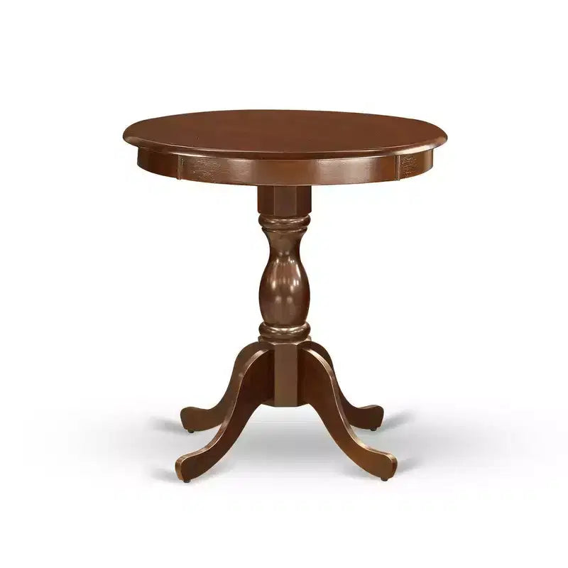 Ensemble de salle à manger rond HomeStock, chaises en tissu foncé, style moderne