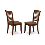 HomeStock Ensemble de 5 pièces de table de cuisine, table à manger ronde en acajou avec chaises en tissu de lin