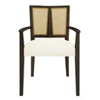 Chaises de salle à manger capitonnées en bois d'hévéa Hana de Christopher Knight Home avec sangles en rotin (lot de 2)