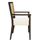 Chaises de salle à manger capitonnées en bois d'hévéa Hana de Christopher Knight Home avec sangles en rotin (lot de 2)