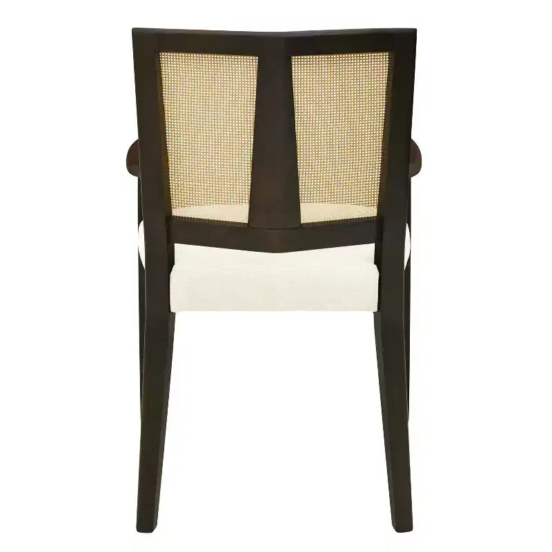 Chaises de salle à manger capitonnées en bois d'hévéa Hana de Christopher Knight Home avec sangles en rotin (lot de 2)