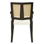 Chaises de salle à manger capitonnées en bois d'hévéa Hana de Christopher Knight Home avec sangles en rotin (lot de 2)
