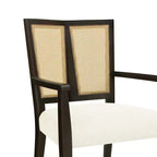 Chaises de salle à manger capitonnées en bois d'hévéa Hana de Christopher Knight Home avec sangles en rotin (lot de 2)